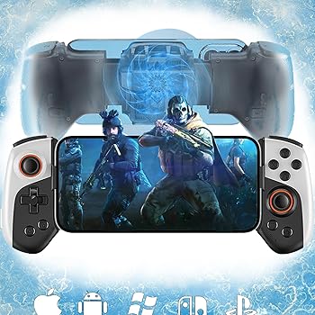 【中古】【未当て嵌める】Megadream iPhone15/14/13/Android/iOS/Switch/マイコン用モバイルゲームコントローラー 、RGBともし火付き添い人空調設備気違い、ターボ/マクロ命令プログラマブル
