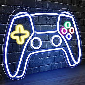 【中古】【未使用】Zmmyuluo ゲーマー ネオンサイン 1個 ゲームコントローラー ネオンサイン 11インチx16.1インチ カラフルLED USBネオンライト LEDネオンサイン ゲ|AJIMURA-SHOP