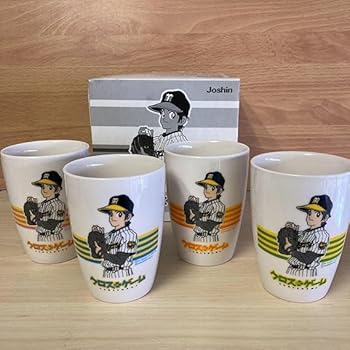 【中古】【未使用】クロスゲーム×阪神タイガース フリーカップ4個セット レア画像