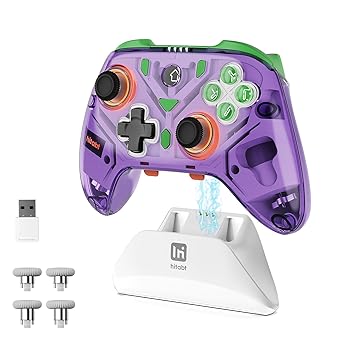 【中古】【未使用】コントローラー、Hitabt S30A PCコントローラー、モーションコントロール、ホールジョイスティック&トリガー、3ペアのサムスティック、PCアプリ｜AJIMURA-SHOP