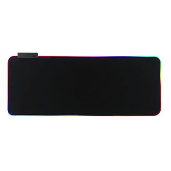 【中古】オフィス LED ライト ゲーミング パッド 大型キーボード ノンスリップ ベース オフィス デスク マット PC ゲーム ハブ付き 4 ポート USB 電話用｜AJIMURA-SHOP