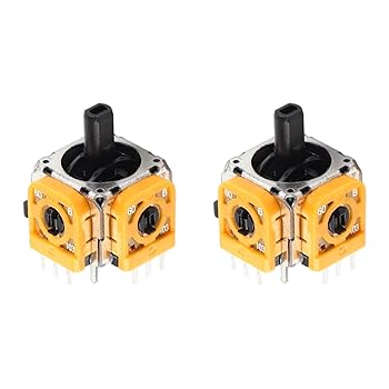 【中古】2PCSスイッチプロコントローラーのABSメタルホールエフェクト3Dアナログセンサージョイスティックモジュール用のジョイスティックの交換