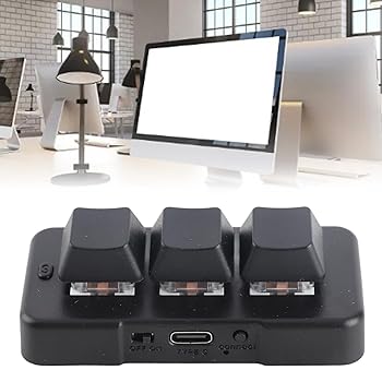 【中古】【未使用】Sustvita Mini 3キーキーパッドRGBバックライトプログラム可能なキーパッド、2.4Gワイヤレス接続を備えた機械的ゲームキーボードを強化してゲー