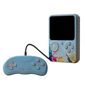 【中古】【未使用】クラシックゲーム1000mAhバッテリーポータブルゲームコンソールのテレビに接続する子供向けのゲームパッド