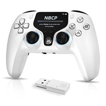 【中古】NBCP PC コントローラー 多機能LCDディスプレイ付き ドリフト防止ホールスティック ホールトリガー Switch スリープ解除 連射機能プロコン PC/Sw|AJIMURA-SHOP