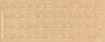 【中古】イタリア共和国語鍵盤ステッカー ? 付け札 ? オーバーレイwith白いこと文字記号forブラックコンピュータキーボード