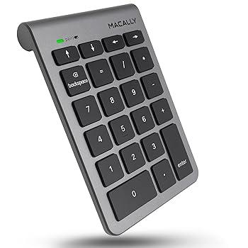 【中古】Mace Group Inc/Macally Peripherals 22キーブルートゥースワイヤレス数字キーパッド 簡単なデータ入力のための十字キーとテンキー付きのMac用キ