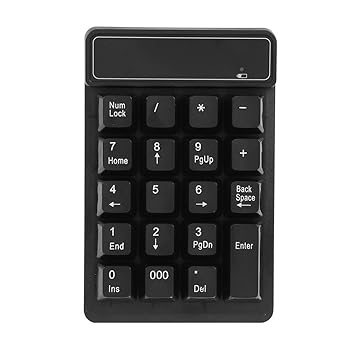 【中古】キーパッド Bewinner 19キー 2.4GHz 無線数字キーパッド タッチフィーリング 長時間作業 ワイヤレステンキー 薄型キーボード