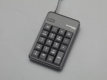 【中古】【未使用】エスコ(ESCO) テンキーボード(USB/黒) 90x140x23.5mm EA764AB-4A