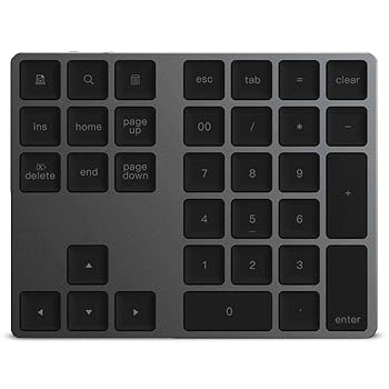 【中古】【未使用】IPT Bluetooth ワイヤレス テンキー 34キー 英語配列 数字キーパッド アルミニウム製 充電式 ブルートゥース 無線 Windows Mac iOS Android ◇BT