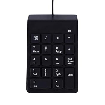 【中古】【未使用】ミニ有線USBテンキー18キースリムナンバーパッド デスクトップノートパソコン用