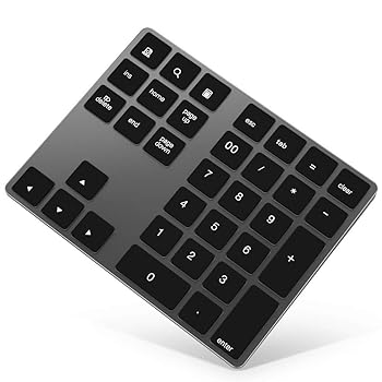 【中古】ブルートゥースナンバーパッド、Mikonアルミニウム無線数字キーパッドスリム34キー外部のキーボードパッドのデータエントリMacBook、MacBook Air