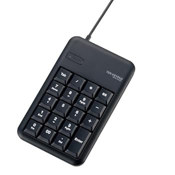 【中古】(4個まとめ売り) エレコム コンパクトUSBテンキーパッド TK-TCM013BK