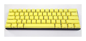 【中古】【未当て嵌める】手懸かり旗がしら スイッチメカニカルキーボードイエローいけ図々しいPBT手懸かり旗がしらANSIレイアウトサイドを刷り上げる (Color : 61 key) マウス・キーボード・入力機器-パソコン・周辺機器