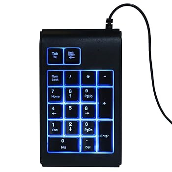 【中古】【未使用】V BESTLIFE バックライト付きテンキーパッド 19キーUSB有線メカニカルフィール トリコロール呼吸テンキー(ブラック)