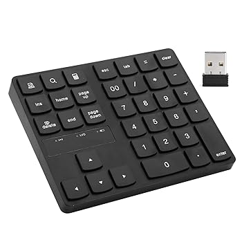 【中古】【未使用】VEGBY1 ミニテンキー-35キー2.4Gワイヤレスキーパッド-ウルトラスリムポータブルキーボード-2.4Gレシーバー付き-コンピューター用品