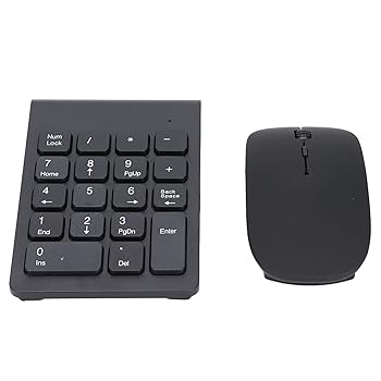 【中古】ワイヤレステンキー ミニ2.4G18キー1200DPI番号キーボード ポータブルサイレント財務会計テンキー拡張マウスコンボ ラップトップ PC デスクトッ