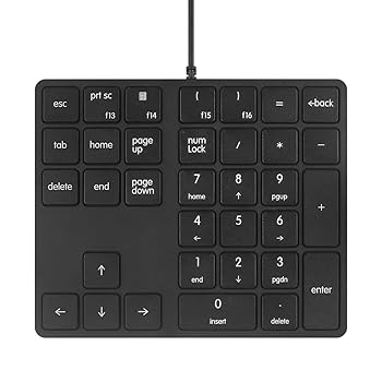【中古】Merdia 数字キーパッド 有線Numpad 34キーポータ ブルキーパッド USB外付け ミニスリムキーボード（ブラック）