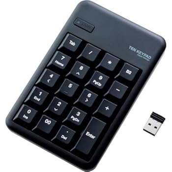 【中古】【未使用】エレコム 2.4GHzワイヤレステンキーパッド ブラック TK-TDM017BK