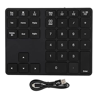 【中古】テンキー、OSシステム用Windows8 / 8.1 / 10用35キー超薄型テンキー(黒)