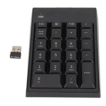 【中古】ワイヤレステンキー 2.4GHz 22キーUSBテンキーNumpadキーボード ラップトップ デスクトップ PC コンピューターなどの人間工学に基づいたデザイン