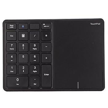 【中古】【未当て嵌める】無線電話テンキー、タッチパッド付き添い人2.4Gデュアルモードラップトップキーパッド22手がかり印字機C一回りとっ始めマイコン用ワイヤレスナンバーパッドポータ