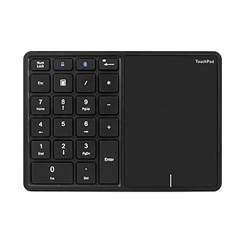 【中古】【未使用】ワイヤレステンキー タッチパッド付きキーボードテンキー 2.4Gワイヤレステンキー Bluetoothテンキー テンキー Type-C 充電式テンキー iPadテン