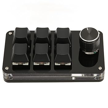 【中古】GOWENIC 6キーマクロパッド OSUキーパッド ミニゲームキーパッド ノブ付き USB DIY プログラマブルキーボード OSU キーボード ゲーミングオフィ|AJIMURA-SHOP
