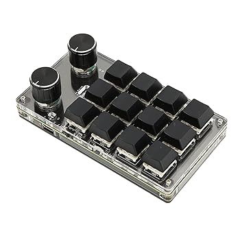 【中古】OSUキーパッド、12キーマクロメカニカルキーボードプログラミングマクロパッド、2つのノブデザイン、PCラップトップ用のプロフェッショナルな片