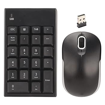 【中古】Vbestlife ワイヤレス数字パッド マウス コンボ、22 キー 2.4GHz ワイヤレス USB 数字キーパッドおよび 1200DPI マウス、銀行、学校、企業向け