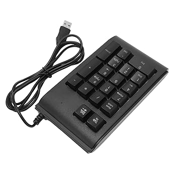 【中古】KOSDFOGE USB 有線テンキーパッド 19 キー テンキーパッド 防水 RGB バックライト ポータブル ノートブック ラップトップ コンピューター用(黒)