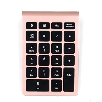 【中古】テンキー ワイヤレス Bluetoo テンキーパッド 500万回高耐久 ピンク