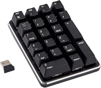【中古】【未当て嵌める】2.4G無線電話機械類式テンキー21キーミニテンキーキーボードブラック