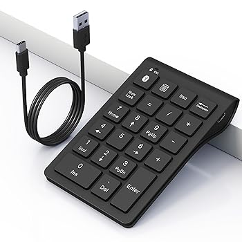 【中古】【未当て嵌める】テンキー Bluetooth 無線電話 数詞 鍵盤 Type-c申し受ける式 無線電話テンキー 22仄めかし Tab仄めかし付き添い人 ブルートゥース テンキー 無線電話 電話番号パッド マウス・キーボード・入力機器-パソコン・周辺機器