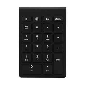 【中古】【未使用】テンキー、22キーワイヤレス超薄型、快適な感触、最大80時間、300万回のキーストローク、速いリバウンド速度、Androidに最適(Black)