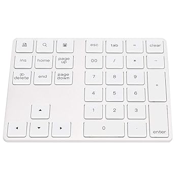 【中古】【未使用】BT181Pro ワイヤレステンキー、34 キー財務会計数字キーボード、ラップトップ、デスクトップ、PC、ノートブック用の Bt テンキーパッド(銀)