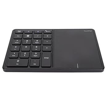 【中古】【未当て嵌める】タッチパッド付き添い人テンキー、22仄めかし手合いC界面10mワイヤレスワイヤレステンキーコンピュータ用 (黒) マウス・キーボード・入力機器-テンキー
