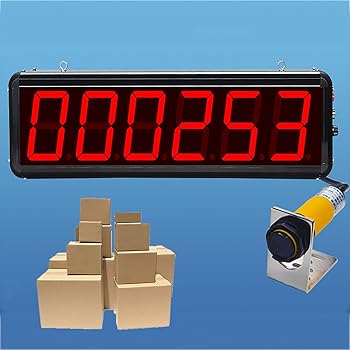 【中古】6デジタル赤いことLEDカウンタ米突、11.8in不一致間ぢかさ取り替えっこ検出器、最大限度999999までかぞえ上げる、コンベイヤカウンタ、工業プラント生み出すこと伝達ルート学