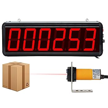 【中古】6 デジタル LED カウンターメーター、最大 999999 までカウント、70CM 距離近接スイッチセンサー、コンベヤーカウンター、速達、人流統計、シー