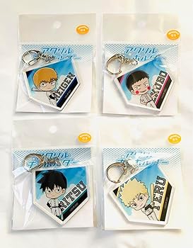 【中古】【未使用】モブサイコ100 霊幻 憑依エクボ 守衛 律 テル 輝気 アクキーセット画像