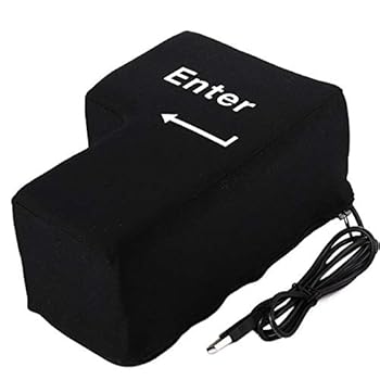 【中古】ストレス解消 BIG ENTER 巨大 エンターキー 枕 ストレス緩和 癒し enterボタン パソコン PC BIG リターンキーボタン 約1700倍 USB おもしろグッ