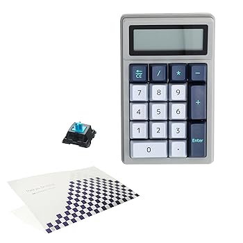 【中古】【未使用】DENTEN(キースイッチカラー：青軸)＆おもてな紙セット 電卓 テンキー 計算機 メカニカルキースイッチ 計算器 USBテンキー テンキーボード