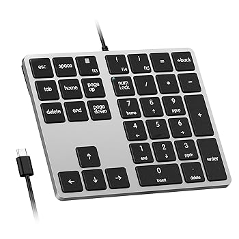 【中古】Kisnt (キスント) 有線 USB-C ナンバーパッド スリム Type-C テンキー 34キー テンキー ポータブル 10キー USBキーパッド ノートパソコン Apple