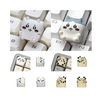 【中古】【未使用】ちいかわ キーキャップ うさぎ ハチワレ モモンガ メカニカルキーキャップ ESCキー用 スイッチ 交換用 キーボード用 男女兼用 熱可塑性 エラスト画像