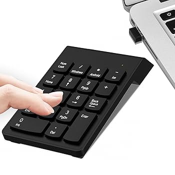 【中古】【未使用】TATMOHIK ナンバーパッド ワイヤレステンキー テンキー テンキー テンキー 10キー 2.4GHz USBレシーバー付き ポータブル アップグレード版 10キ