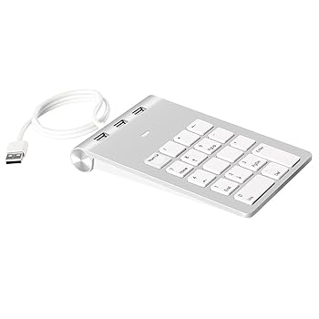 【中古】【未使用】ミニテンキーキーボード、18キーテンキー、3ポート付き、テンキーナンバーパッド、Usbハブ、ラップトップ、デスクトップ、PC用 7,519円