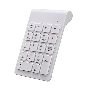 【中古】テンキー 2.4G Tab付き 薄型 充電式 丸いキー設計 持ち運び便利 簡単操作 人間工学 スリップ防止 デスクトップ 数字キーボード PC ノートブック