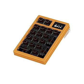 【中古】NLOFIN メカニカルテンキーパッド・USB有線式マクロ対応19キーポートタブル数字パッド（RGBバックライト付き）（イエロー)