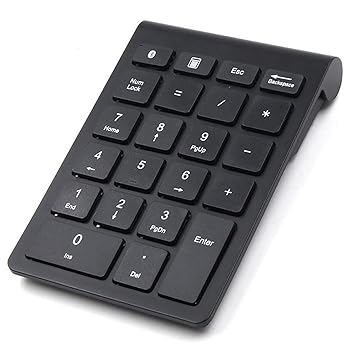 【中古】ワイヤレス テンキーボード 22キー テンキーパッド 数字キーパッド テンキー ブルートゥース 電池式 無線 タブレット パソコン スマホ コンパク