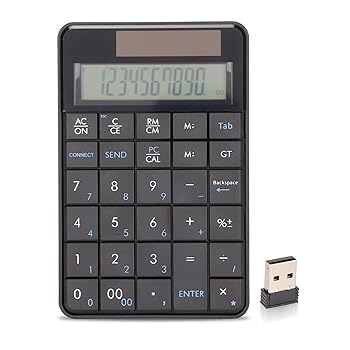 【中古】計算器役立つこと付き添い人2インチ1 2 4G無線電話テンキー 29手がかりUSBテンキーソーラー計算器 マイコン 一回りとっ始め 学習机とっ始め用 計算器テンキー